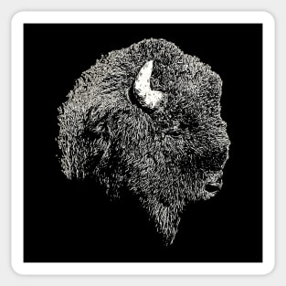 Bison portrait 3 Sticker